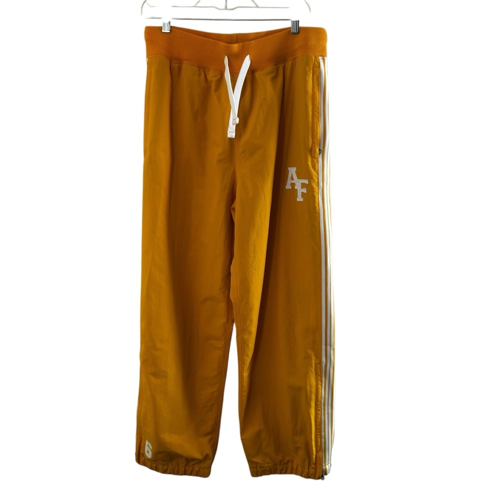 Abercrombie & Fitch vintage track nylon pants mens size medium yellow y2k baggy